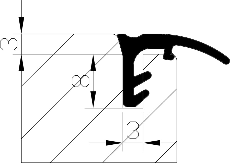 Drvostil Brtva za klizne stijene D742
