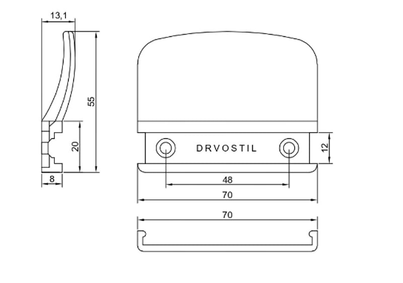 Drvostil Rukohvat za balkonska vrata